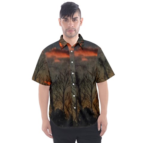 Old Sunset Men s Short Sleeve Shirt by okhismakingart