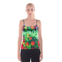 Intense Flowers Spaghetti Strap Top by okhismakingart