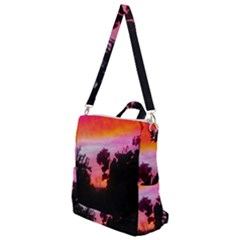 Sunset And Geraniums Crossbody Backpack