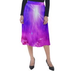 Purple Sun Classic Velour Midi Skirt  by okhismakingart