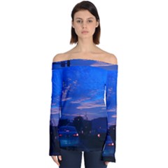 Blue Highway Off Shoulder Long Sleeve Top by okhismakingart