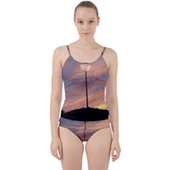 Parking Lot Sunset Cut Out Top Tankini Set by okhismakingart