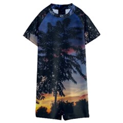 Sumac Sunset Kids  Boyleg Half Suit Swimwear by okhismakingart
