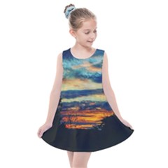 Blue Sunset Kids  Summer Dress by okhismakingart