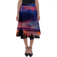 Afternoon Majesty Perfect Length Midi Skirt by okhismakingart