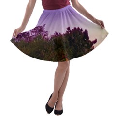 Purple Afternoon A-line Skater Skirt by okhismakingart