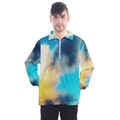 Pale Clouds Men s Half Zip Pullover by okhismakingart