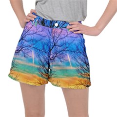 Pastel Plane Take-off Stretch Ripstop Shorts by okhismakingart