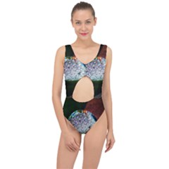 Rainbow Water Droplet Center Cut Out Swimsuit by okhismakingart