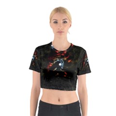 Moon Supernova Cotton Crop Top by okhismakingart