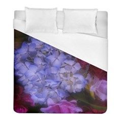 Hydrangea Arrangement Ii (blue Tint) Duvet Cover (full/ Double Size) by okhismakingart