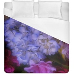 Hydrangea Arrangement Ii (blue Tint) Duvet Cover (king Size) by okhismakingart