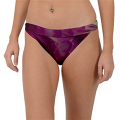 Pink Highlighted Flowers Band Bikini Bottom