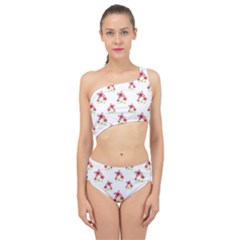 Cute Floral Drawing Motif Pattern Spliced Up Two Piece Swimsuit by dflcprintsclothing