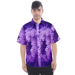 Dark Purple Closing Queen Annes Lace Men s Short Sleeve Shirt