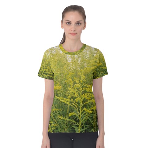 Yellow Goldenrod Women s Cotton Tee by okhismakingart