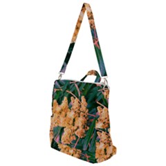 Green And Gold Sideways Sumac Crossbody Backpack by okhismakingart