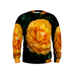 Yellow Rose Kids  Sweatshirt by okhismakingart