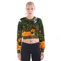 Orange Rose Field Cropped Sweatshirt View1