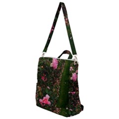 Pink Rose Field (sideways) Crossbody Backpack by okhismakingart