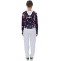 Floral Stars -Dark Red Women s Slouchy Sweat View2