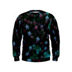 Floral Stars -blue Kids  Sweatshirt by okhismakingart