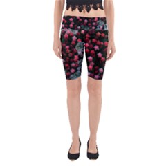 Floral Stars -bright Yoga Cropped Leggings by okhismakingart