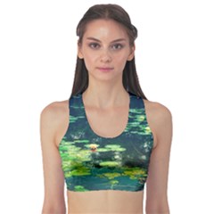 Lily Pond Ii Sports Bra by okhismakingart