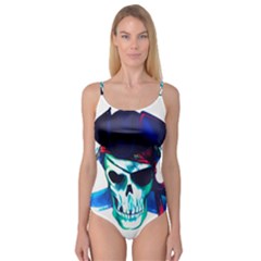 Skull Pirates Symbol Skeleton Camisole Leotard  by Sudhe