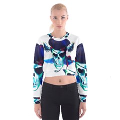 Skull Pirates Symbol Skeleton Cropped Sweatshirt by Sudhe