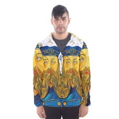 Vincent Van Gogh Cartoon Beard Illustration Bearde Men s Hooded Windbreaker