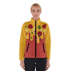 Pizza Topping Funny Modern Yellow Melting Cheese And Pepperonis Winter Jacket by genx