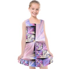 Fractal Art Artwork Digital Art Kids  Cross Back Dress