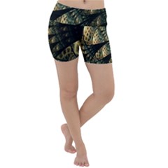 Pattern Abstract Fractals Lightweight Velour Yoga Shorts