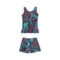 Nerves Cells Star Dendrites Sepia Kids  Boyleg Swimsuit