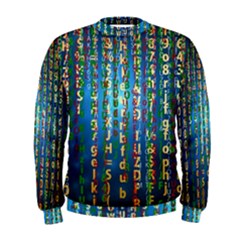 Binary Null One Digital Blue Men s Sweatshirt by Pakrebo