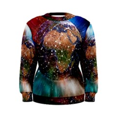 Network Earth Block Chain Globe Women s Sweatshirt by Pakrebo