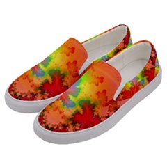 Background Abstract Color Form Men s Canvas Slip Ons