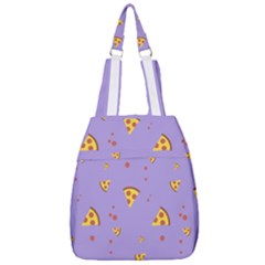 Pizza Pattern Violet Pepperoni Cheese Funny Slices Center Zip Backpack by genx