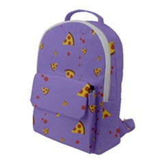 Pizza Pattern Violet Pepperoni Cheese Funny Slices Flap Pocket Backpack (large) by genx