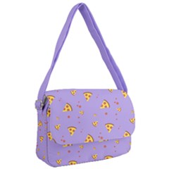 Pizza Pattern Violet Pepperoni Cheese Funny Slices Courier Bag by genx