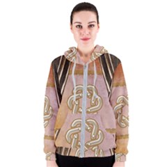 Decorative Celtic Knot Women s Zipper Hoodie by FantasyWorld7