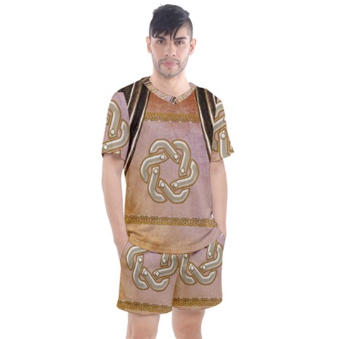 Decorative Celtic Knot Men s Mesh Tee And Shorts Set by FantasyWorld7