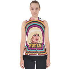 Katya Zamolodchikova Logo Mock Neck Shell Top by milliahood