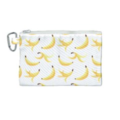 Yellow Banana And Peels Pattern With Polygon Retro Style Canvas Cosmetic Bag (medium) by genx