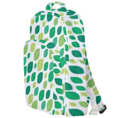 Leaves Green Modern Pattern Naive Retro Leaf Organic Double Compartment Backpack by genx