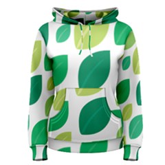 Leaves Green Modern Pattern Naive Retro Leaf Organic Women s Pullover Hoodie by genx