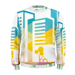 Silhouette Cityscape Building Icon Color City Men s Sweatshirt by Sudhe