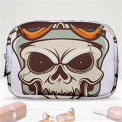 Motorcycle Helmet Skull Clip Art Cranial Skeleton Make Up Pouch (small) by Sudhe