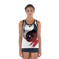 Yin And Yang Chinese Dragon Sport Tank Top  by Sudhe